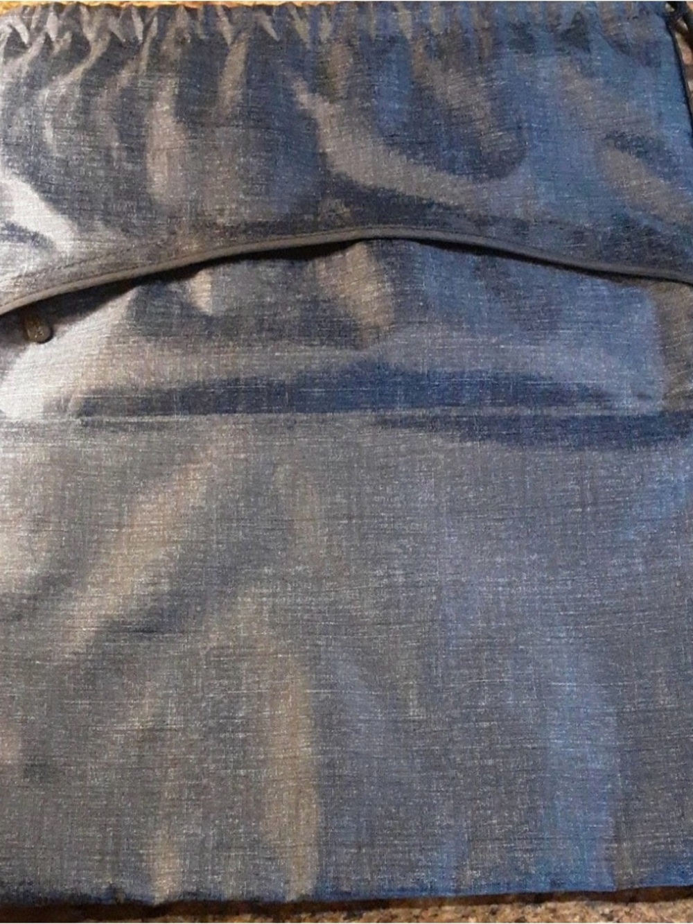thirty-one Cream Label on Charcoal Fabric